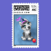 Grey HuskyA stamps