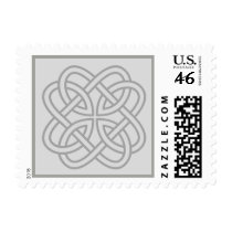 Grey Irish Celtic Knot Custom Postage Stamp