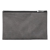 Grey Leather Print Texture Pattern Travel Accessory Bags
