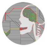 grey logicskull sticker