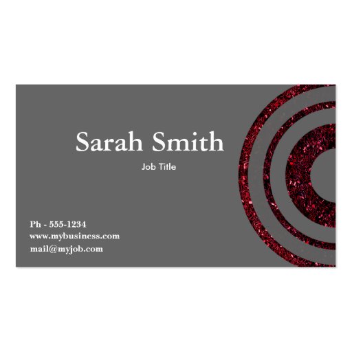 Grey Mod Circle  business card