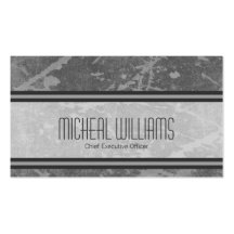 Grey Modern CEO Company Business Cards