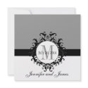 Grey Monogram Save the Date Wedding invitation