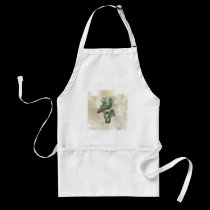 Grey Mushroom And Flax Apron aprons