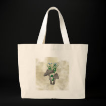 Grey Mushrooms and Flax Bags bags