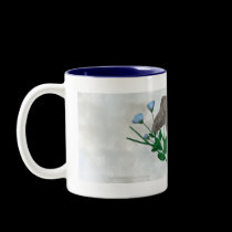 Grey Mushrooms and Flax Drinkware mugs
