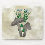 Grey Mushrooms and Flax Mousepad