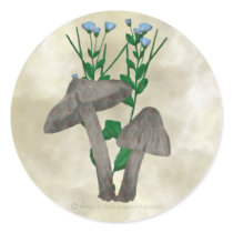 Grey Mushrooms and Flax Stickers