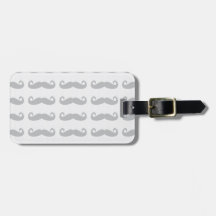 Grey Mustache Bag Tags