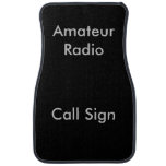 Grey on Black Amateur Radio Call Sign Car Mat