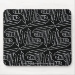 Grey Outline Hockey Blades Mousepad