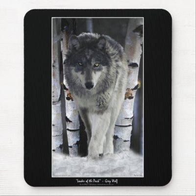 GREY PACK WOLF Collection Mouse Pads by RavenSpiritPrints