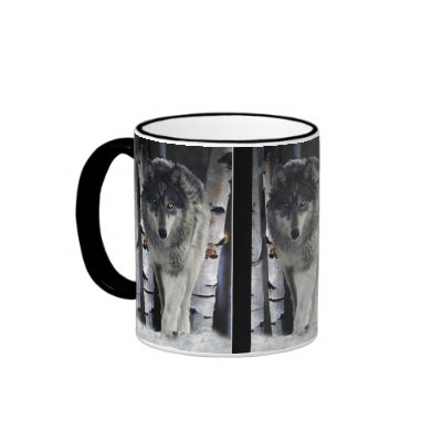 GREY PACK WOLF Gift Mugs