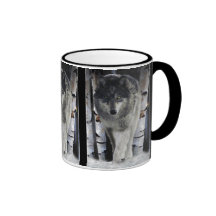 GREY PACK WOLF Wildlife Gift Mugs