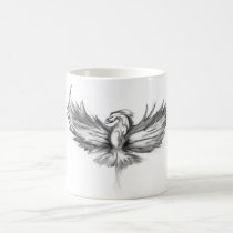 Grey Phoenix Rising mugs