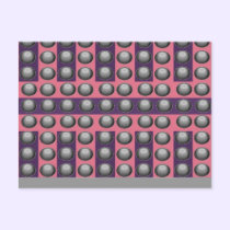 Grey, Pink and Purple Dot Pattern postcards