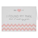 Grey & Pink Chevron Bridesmaid Request Card Grey & Pink Chevron Bridesmaid Request Card