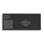 grey pink confetti patttern envelope