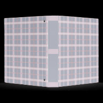 Grey & Pink Plaid Binder by melhi_ Grey & Pink Plaid Binder