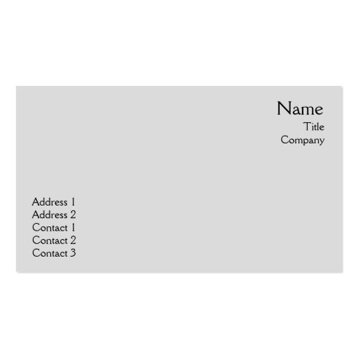 Grey Plain - Business Business Card (front side)