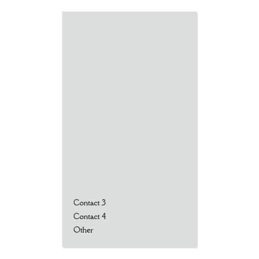Grey Plain Vertical - Business Business Card Template (back side)