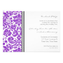 Grey Plum Wedding Vow Renewal Invitation