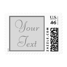 Grey Postage Stamp with Custom Stamp