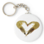 Grey prawns in love keychains