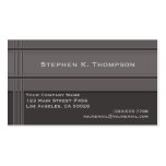 Grey Professional Stripes Block Business Cards