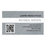 Grey QR Code Business Card business cards