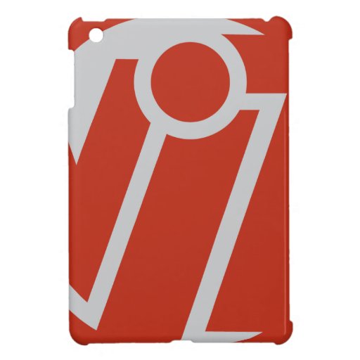 grey-red Viz Ipad Mini Case
