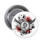 Grey Ribbon And Wings Juvenile Diabetes Buttons