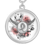 Grey Ribbon And Wings Juvenile Diabetes Pendant
