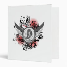 Grey Ribbon And Wings Parkinson's Disease 3 Ring Binder