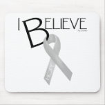 Grey Ribbon Mouse Pad
