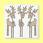 Grey Ribbon Reindeer (Diabetes) magnets