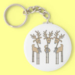 Grey Ribbon Reindeer (Diabetes) keychains