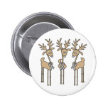 Grey Ribbon Reindeer (Diabetes) buttons