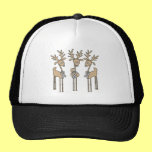 Grey Ribbon Reindeer (Diabetes) hats