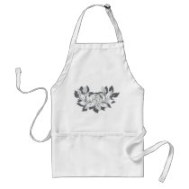 grey roses aprons by VioDeSign grey roses aprons