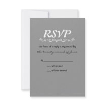 Grey RSVP (Matches Raccoon Wedding Invitations)