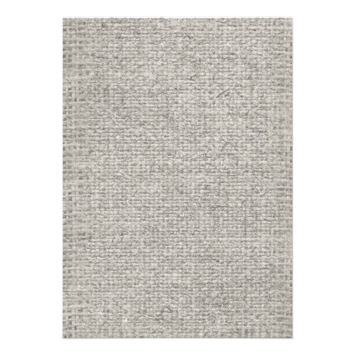 Grey Rustic Burlap Mason Jar Bridal Shower Invites