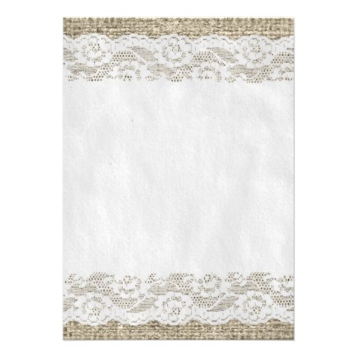 Grey Rustic Lace Wedding Invitations