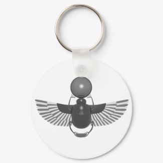 Grey Scarab keychain