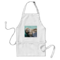 Grey Seal Portrait aprons