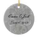 grey silver chandelier damask on black