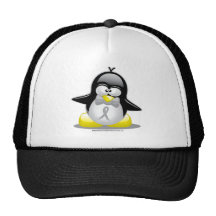 Grey/Silver Ribbon Penguin Hat