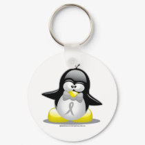 Grey/Silver Ribbon Penguin keychains