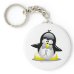 Grey/Silver Ribbon Penguin Keychains
