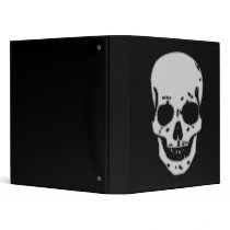 Grey skull 3 ring binders